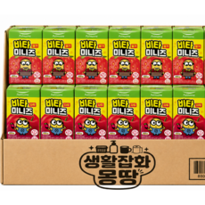 풀무원 비타미니즈 딸기+자두 아이음료 혼합, 12개, 140ml