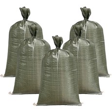 AK TRADING CO. 14 x 26 폴리 샌드백 자외선 차단 및 내장 타이 홍수 방지 텐트 흰색, Green, Pack of 10