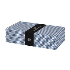 Softopia Cotton Buffalo 격자 무늬 천 냅킨 4개 세트 부드럽고 내구성이 뛰어나며 주름 방지 원단 저녁 식사 결혼식 레스토랑 뷔페 파티 크리스마스, 18" x 18" (Set of 4), 잉크 블루 Softopia Cotton 140998