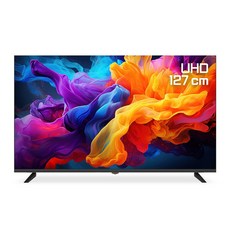 에어리브 50인치 4K UHD TV 대기업 정품패널 에너지효율 1등급, GT5000UHD, 고객직접설치, 스탠드형, 127cm(50인치)