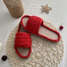 도두리 DIY 손뜨개 코바늘 뜨개질 실내화 취미 만들기 키트 패키지 뜨기 - 동영상제공, 백설기, 250mm, 1개