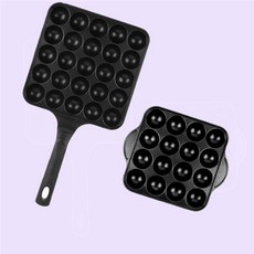 조리도구 캠핑용 타코야끼팬 무쇠 사각 업소용 타코야키팬 강템, 1개