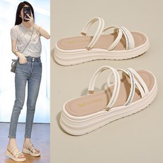 LOKEXING 여성 키높이 샌들 4.5cm 발편한