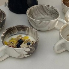 핸드 보울 머그볼 내열, 블랙, 1개, 블랙