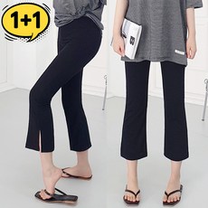 1+1 아이스쿨 8.5부 트임 레깅스 밴딩팬츠 FREE~ 5XL [국내생산 프리미엄] 빅사이즈