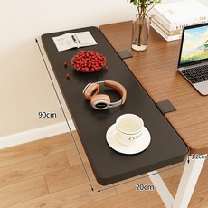 아일랜드식탁연장 확장형 조리대 틈새 보조 원룸 홈바, 검정색-90-20-검정프레임