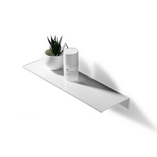 라온 무타공 심플 욕실 선반, 화이트, 1개