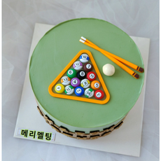 메리멜팅 당구 케이크 남편케이크 토퍼, 당구모형, 1개