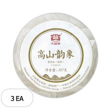 대익차 보이차 고산운상 숙차, 357g, 1개입, 3개