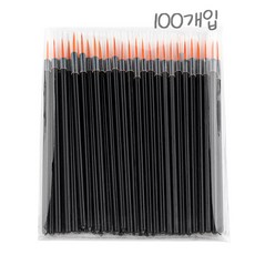 일회용 아이라이너 메이크업 브러쉬, 100개, 오렌지색