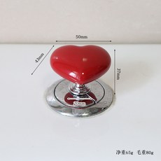 彩色心形愛心馬桶按壓器 可愛馬桶沖水按鈕 廁所按鍵神器 提蓋器配件, 紅色愛心送點膠