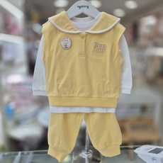 아가방 아기 상하복 메이조끼3세트 01S133251 봄옷 가을옷 아기등원룩