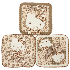 옐상 산리오 핸드타올 3개입 2종, 1세트, 키티