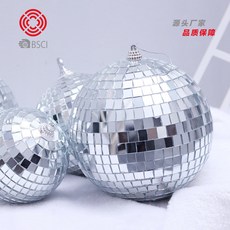 聖誕節裝飾品 鐳射鏡面球 迪斯科球 蛋糕擺件, 1個, 12cm