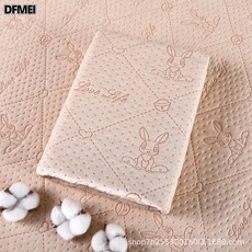 DFMEI 彩棉防水可洗尿墊寶寶用品嬰兒透氣防漏護理墊隔尿墊, 1個, 彩棉小兔子