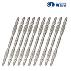 비트원 토션 십자 양용 드라이버 비트 슬림형 PH2 X 110mm S-POWER, 10세트