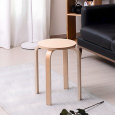 플레인 원목 벤딩 스툴, 우드, 1개