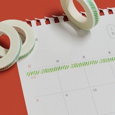 잘팔아스토어 컬러 띠 마스킹 테이프 빗금 꾸미기 마테 다꾸 스티커 다이어리 도구소재