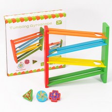 兒童玩具E2G 益智滑翔軌道陀螺玩具 幼稚園早教啟蒙 木製兒童玩具 幼兒早教玩具, 1個, 彩盒