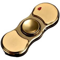 被說愛 炫光USB充電指尖陀螺打火機 金色 全金屬機身 多種燈光圖案 減壓陀螺