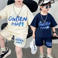 [앙디] O상하복 온라인 (OC229) / (반팔티+반바지)_(아동복 의류 여아 남아 공용 여름 상하세트 편안한츄리닝바지 초등학생 )