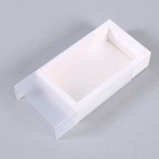 10pcs 서리로 덥은 PVC Windows 멀티 크래프트 종이 선물 상자 패키지 웨딩 파티 쿠키 사탕 절묘한 서랍 용품, Inner 6.5x6.5x3cm, White