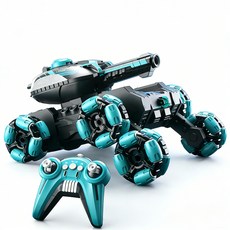 SUUNI 원격 조종 탱크 어린이 장난감 오프로드 보이즈 자동차 선물 특수 오프로드 사출, 1개, 녹색