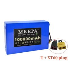 36V 100ah 10s6p 리튬 이온 배터리 팩 100000mAh 1000W 전기 내장 BMS, 08 T-XT60-1battery