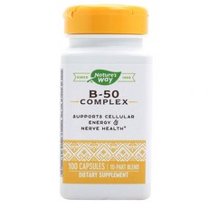 Nature's Way 然萃維 維他命B-50輔酶複合膠囊, 100顆, 1罐