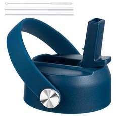 하이드로플라스크용 빨대 뚜껑 Hydro Flask 와이드 마우스 81.9ml(32.40온스) 물병과 호환되는 빨대가 있는 하이드로플라스크 뚜껑 교체를 위한 캡 플렉스 핸들이, 인디고_159912