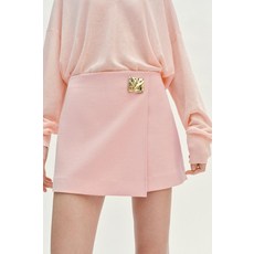[국내발송] ZARA 여성 아플리케 비대칭 스커트 팬츠 - 로즈핑크 1971/241/620 478877
