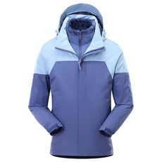三合一冬季加厚連帽沖鋒衣 - 男女同款防風戶外登山服