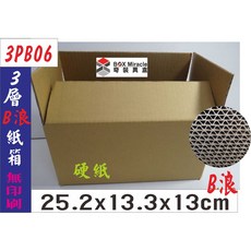 BOX MIRACLE 3PB06 3層B浪硬紙箱 25.2x13.3x13cm 100只, 詳見包裝, 詳見包裝, 宜蘭、東部地區皆偏遠地區 100只