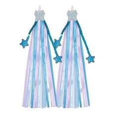 해외 Vortika 자전거 스트리머 1쌍 아동용 태슬 핸들바 다채로운 리본 여아 남아용 액세서리 무지개 미국매장정품+ 1711771, .0002.블루.