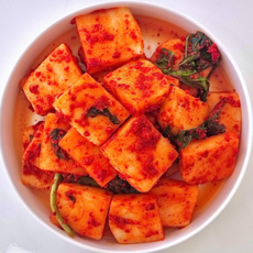 [100% 국내산] 전라도 석박지 깍두기 김치 아삭한 무김치, 1박스, 10kg