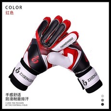 桃園出貨 獵鷹手套 足球守門員手套 兒童專用, 1個, #普通款（無乳膠）#中國紅,9號（*中指8-9cm）