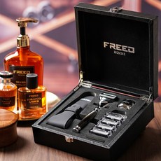 FREED HOMME 五刀式刮鬍刀 尊爵四件組禮盒, 1套, 免費刻字(訂單備註)