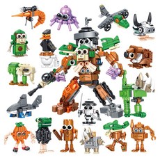 이탈리안 브레인롯 Italian brainrot 16 in 1 합체캐릭터 블록, NO.7268, 1개