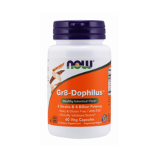 NOW Foods Gr8-Dophilus 益生菌素食膠囊, 60錠, 1個
