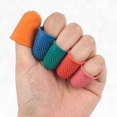 손가락고무장갑 10p 실리콘 수예 손보호 골무 퀼트 바느질 링 핑크 손가락 재봉, 1개, 레드
