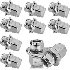 msyuusr 휠너트 너트 휠 Msyuusr 10PCS M12x1.5 러그 세트 크롬 클로즈드 엔드 마그 시트 교체 부품 OEM90084 94001 도요타 캠리 프리우스 타코마, 1개
