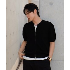 [효지] 26 SS 워셔블 코튼 투웨이 라운드 니트 집업 가디건 (5컬러)