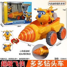 超級飛俠樂迪探測米莉太空金剛鑽頭包警長巡邏車兒童玩具場景套裝, 多多鑽頭車720845, 1個