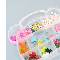 GOOD샵 6칸 뚜껑형 약 수납케이스 악세서리 소품 비즈 책상정리 화장대정리