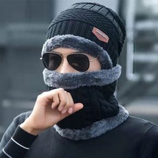 남성비니 귀달이 털모자 남성용 따뜻한 방한캡 겨울 라운딩모자, 블랙