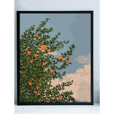 대형 명화 그리기 액자 고양이 풍경 DIY 사슴, 보드+페인트+브러시+행거악세서리, 1. 40x50cm1.6cm두께, F.X246스폰지밥