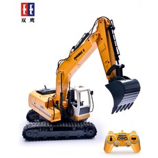 雙鷹 合金版 17通道 遙控 挖土機 怪手 挖掘機 工程車 金屬版 (bruder CAT 參考), 1個, 標配-單顆版