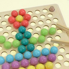 소근육발달 색인지 나무집게 원목 구슬옮기기 어린이집교구 수세기 놀이 G_18460