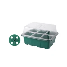 식물 플라스틱 파종 시스템 도구 구멍 실내 트레이 원예 화분 재배 수경 묘목 12, 6 Cells 1, 1개