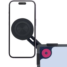 아이베리 테슬라 맥세이프 자석 디스플레이 틀 고정 휴대폰 거치대, 블랙, 1개